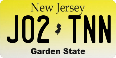 NJ license plate J02TNN