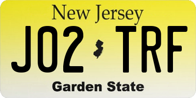 NJ license plate J02TRF