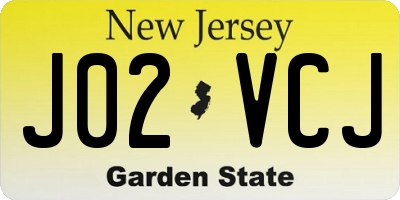 NJ license plate J02VCJ