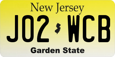 NJ license plate J02WCB