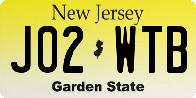 NJ license plate J02WTB