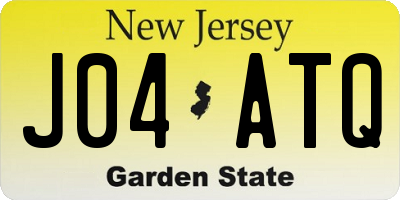 NJ license plate J04ATQ