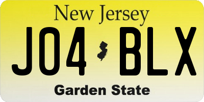 NJ license plate J04BLX