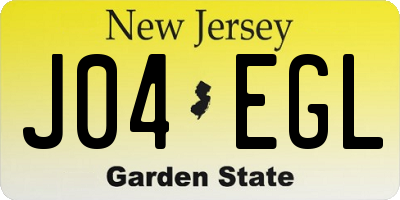 NJ license plate J04EGL