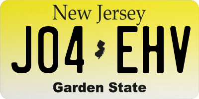 NJ license plate J04EHV