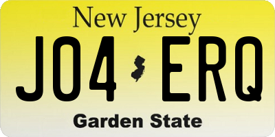 NJ license plate J04ERQ