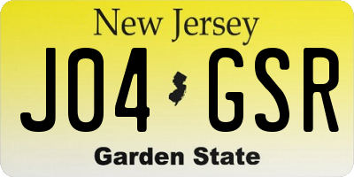 NJ license plate J04GSR