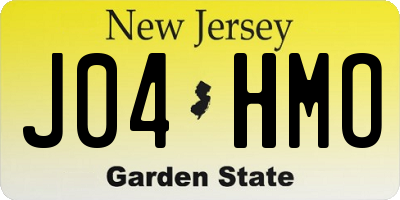 NJ license plate J04HMO