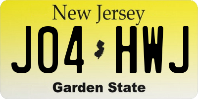 NJ license plate J04HWJ