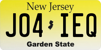 NJ license plate J04IEQ
