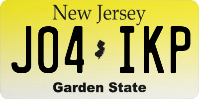 NJ license plate J04IKP