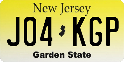 NJ license plate J04KGP