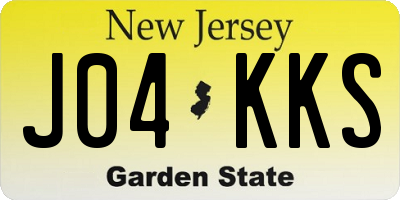 NJ license plate J04KKS