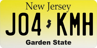 NJ license plate J04KMH