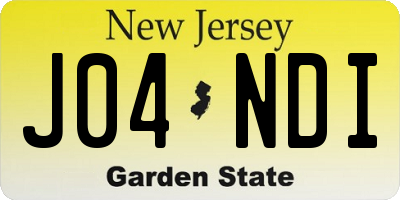 NJ license plate J04NDI