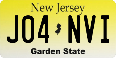 NJ license plate J04NVI