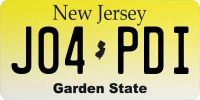 NJ license plate J04PDI