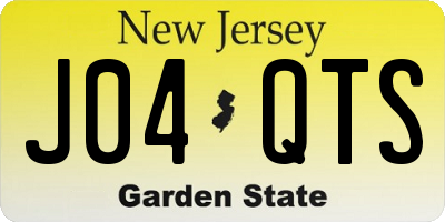 NJ license plate J04QTS