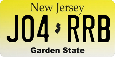 NJ license plate J04RRB