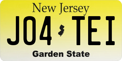 NJ license plate J04TEI