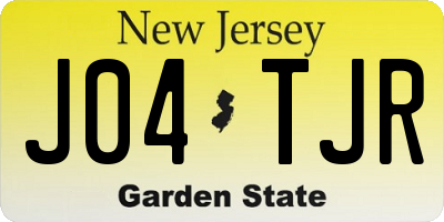 NJ license plate J04TJR