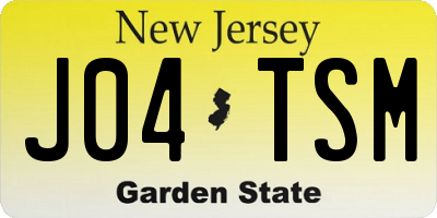 NJ license plate J04TSM