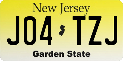 NJ license plate J04TZJ