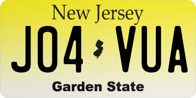 NJ license plate J04VUA