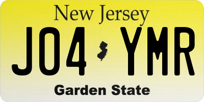 NJ license plate J04YMR