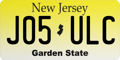 NJ license plate J05ULC