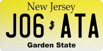NJ license plate J06ATA