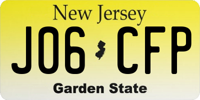 NJ license plate J06CFP