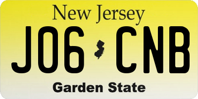 NJ license plate J06CNB