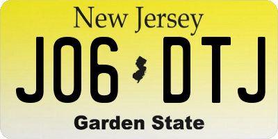 NJ license plate J06DTJ