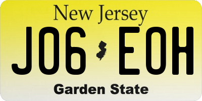 NJ license plate J06EOH