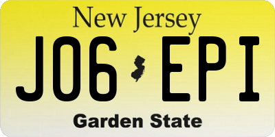 NJ license plate J06EPI