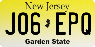 NJ license plate J06EPQ