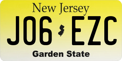 NJ license plate J06EZC