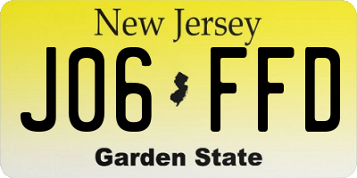 NJ license plate J06FFD