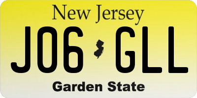 NJ license plate J06GLL