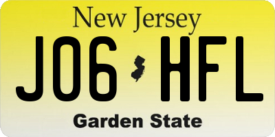 NJ license plate J06HFL