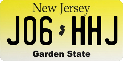 NJ license plate J06HHJ