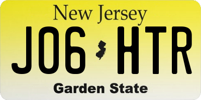 NJ license plate J06HTR