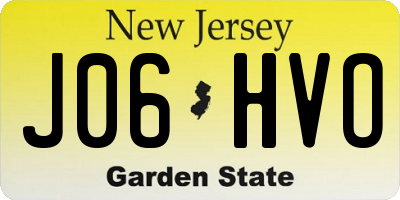 NJ license plate J06HVO