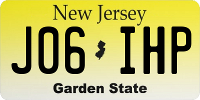 NJ license plate J06IHP