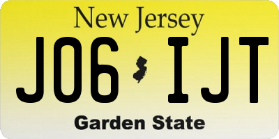 NJ license plate J06IJT