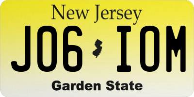 NJ license plate J06IOM