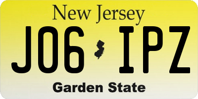 NJ license plate J06IPZ