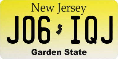 NJ license plate J06IQJ