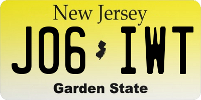 NJ license plate J06IWT
